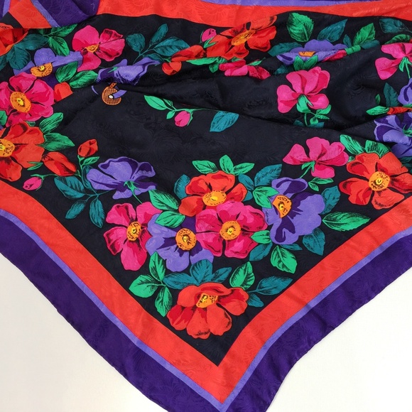Accessories - Large Silk Floral Scarf 41"x 41"